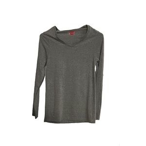 Gray Long Sleeve Top